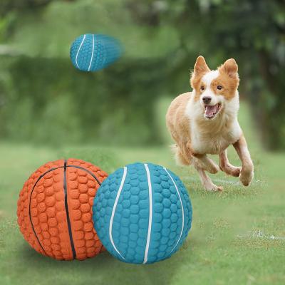 China Dogs Pet Supplies Pet Rugby Ball Interactive Latex Toys Dog Bite Sound Products Soft Squeaky Dog Toys Pet Ball Rugby Tennis Latex In for sale