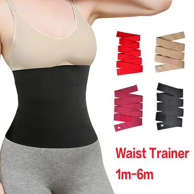 China Antibacterial Women Slim Seamless Waist Trainer Wrap Elastic Belt Fitness Wear Yoga Set for sale