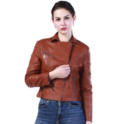 China 2020 Latest Color Various Design Breathable Custom Genuine Sheepskin Women Leather Jacket for sale