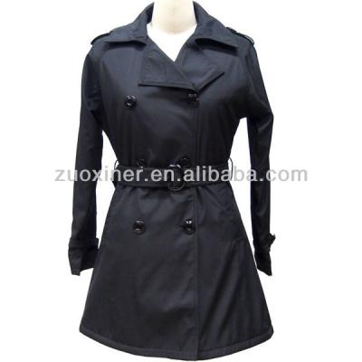 China Sustainable Wholesale Warm Cotton Fashion Windproof Black Coats And Jackets Womens Clothes for sale