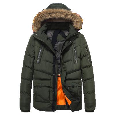 China Wholesale High Quality Viable Winter Wear Man Coat Waterproof Fur Collars Hat Parka Homme Male Stripper Jacket for sale