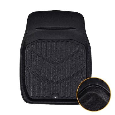 China Universal Luxury Mat Pvc Leather Waterproof Foot Car Floor Pads Protector for sale