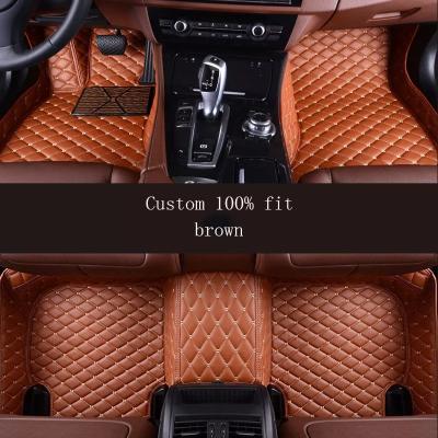 China 100% Luxury Equipment Car Flooring Mat Floor Cover High Quality Customized PVC Car 3D Luxury Leather Foot Covering Waterproof Anti-slip Mat for sale