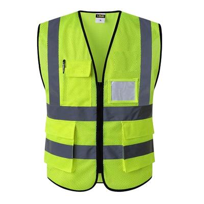 China Water Proof Safety Vest Garment Polyester Reflective Vest 100% Custom Printed Logo for sale