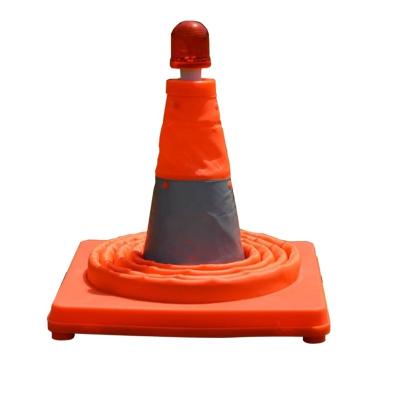 China Oxford fabric. Traffic Cones Pop Up Safety Road Parking Impact Resistance Solid Easily Noted Orange Cones Cone Body With Light for sale