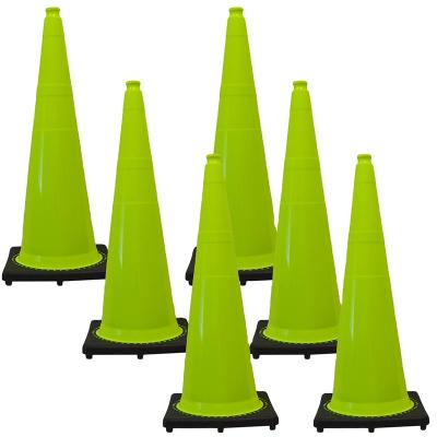 China 36-Inch PVC Traffic Cones, Safety Green for sale