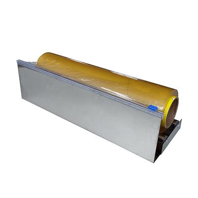 China Working with plastic blade or plastic slide cutter Food wrap roll cutting dispenser for sale