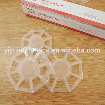 China Moisture Proof Octagon Thermal Plastic Core Holder Plug for Kitchen Cling Film Roll Aluminium Foil for sale