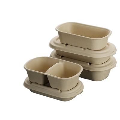 China GCG Lunch Food Container Food Tray Inflight Meal Salad Bowl Durable Biodegradable Disposable Airline Salad Dish for sale