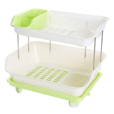 China Sustainable GCG Kitchen Wash Dish Storage Tray Plastic Dish Drainer Rack for sale