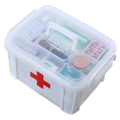 China Medicine Storage Box For Pharmacy GCG Double Layer Medical Equipment Combination First Aid Kit Large Size Box for sale