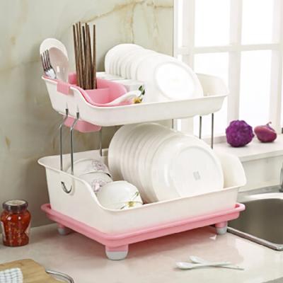 China Hot Selling GCG Single Drain Utensil Rack Easy To Use Plastic Drain Panel Dish Shelf Storage for sale