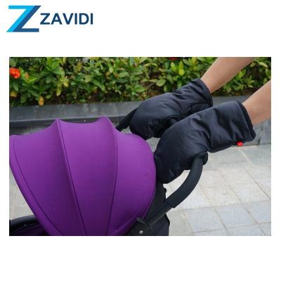 China Black Stock Promotional Good Quality Pram Mum And Dad Stroller Cheaper Mittens Waterproof Black for sale