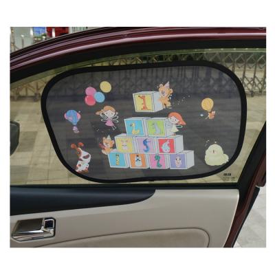 China 2020 Summer New Design Cartoon Pattern Car Sunshade 2 Packs Hot Selling PVC Cling Sunshade for sale