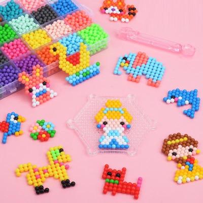 China Wholesale Eco-friendly Material Diy Magic Water Fuse Beads Educational Toys Colorful Spray Water Fuse Beads Kits For Kids for sale