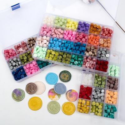 China Eco-friendly Material Wholesale 24 Colors Octagonal Sealing Wax Beads Bulk Sealing Wax Bead Seal For Wax Stamp for sale