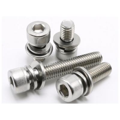 China Pan Hex Head Cylinder Head M4 M6 Stainless Steel Sems Screws Through Internal Tooth Joint for sale