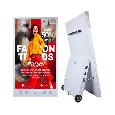 China 55 inch Outdoor Digital Signage Portable Battery and LCD Advertising Display Screens for Outdoor Advertising Campaigns for sale