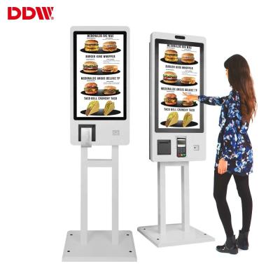 China ordem toda do fast food do restaurante de 27 polegadas em um quiosque pedindo do auto do pagamento da máquina do serviço do auto do projeto de sistema do software à venda