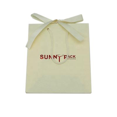 China Durable Factory Supply Free Sample Classic Style Personalized Jewelry White Paper Bag for sale