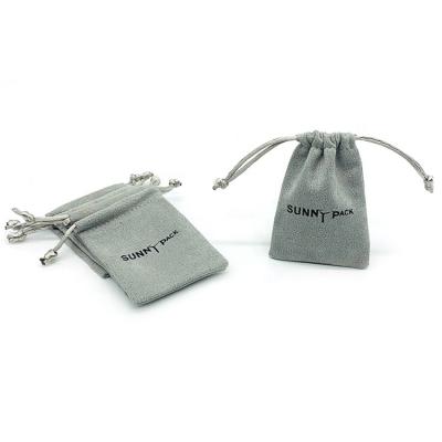 China Durable Promotional Velvet Mini Jewelry Pouch Gift Cloth Bag With Logo Printed Custom Made for sale