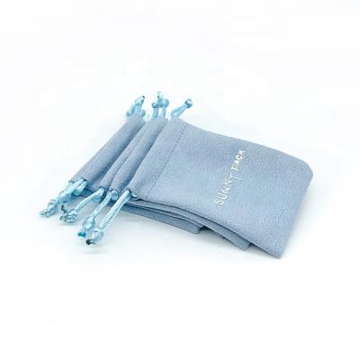 China Durable China Manufacturer Free Sample Blue Velvet Jewelery Packaging Jewelry Pouch for sale