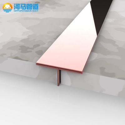 China Modern HIPPO Wall Edge Trim Factory Directly 304 T Form Stainless Steel Tile Trim For Floor Or Wall Edges Decoration Free Sample for sale