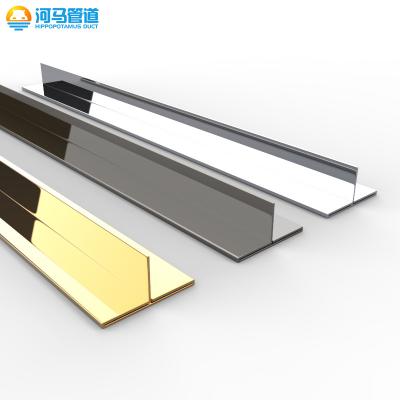 China Modern manufacturer High Quality Stainless steel tile trim metal tile HIPPO profiles high quality Q shape decorative profiles for sale