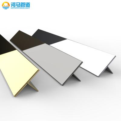 China Foshan Modern HIPPO Decorative Metal Tile Trim T Shape 304 Grade Stainless Steel Tile Trim For Wall Or Furniture Decoration for sale