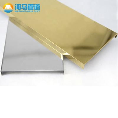 China Modern U Trim hl 304 decorative wall 316 8K gold stainless steel tile edge profile for sheet metal floor skirting for sale