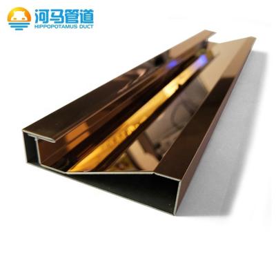 China Modern free samples to accept custom high quality stainless steel decorative strip illuminated tile tirm for sale