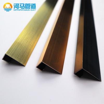 China Modern HIP 304 Stainless Steel Drywall Trim Profiles Floor Trim Corner Customization Style Metal Tile Trims for sale