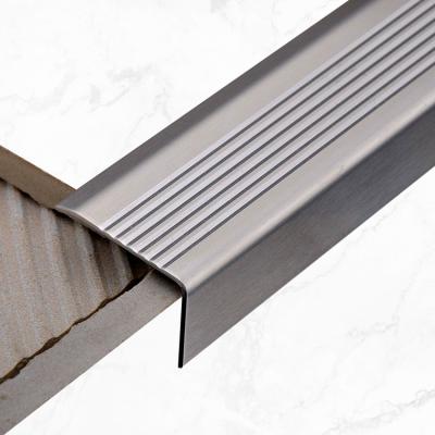 China Modern factory wholesale stainless steel shape corner guard transition strip stair nosing non slip strips for sale