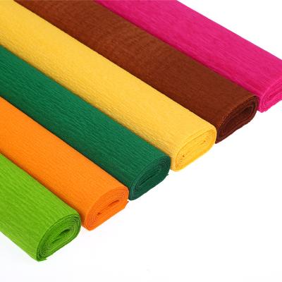 China Colorful Moisture-proof Crepe Paper Decoration Children Flower Kindergarten Material Hand Art Rubbing Paper Crafts for sale