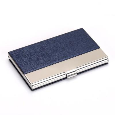 China Custom Wholesale Custom Fashion Business Card Holder Metal Name Card Case Leather Aluminum Box For Women Men for sale