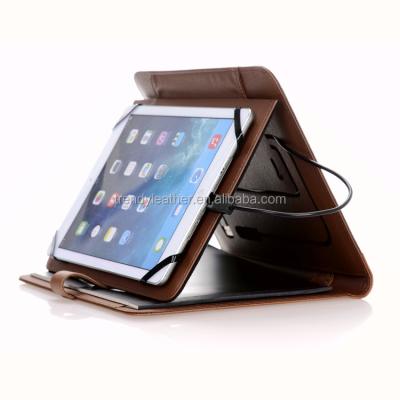 China PU Leather Organizer Notebook Cover with Power Bank for Ipad, Charging Power Bank Folder for sale