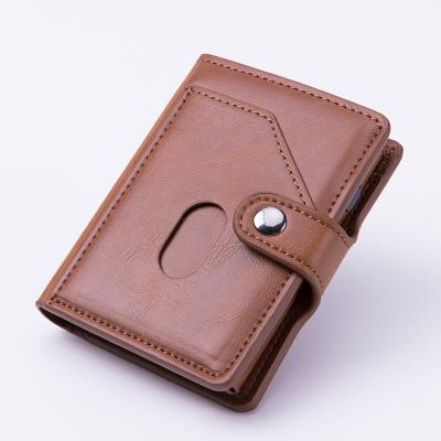 China Custom Made RFID Blocking Men Wallet Pocket Card Case Anti Theft Aluminum Credit Card Holder Wallet With Card Slot for sale