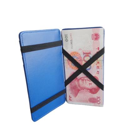 China Fashion Design RFID Bifold Wallet Slim Minimalist Credit Card Holder Blocking Long Waist Men Leather Fold Magic Wallet for sale