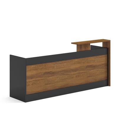 China Modern High Quality Polyurethane Impregnated Paper Information Desk Office Furniture Reception Desk Furniture for sale