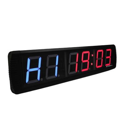 China BRIEF Best Selling 2 Blue & 4 Red Gym Clocks Fitness 6 Digits for sale