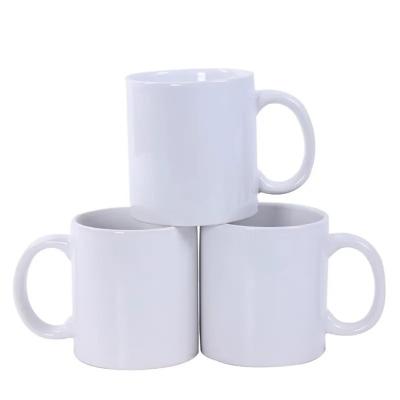 China 2023 Wholesale Hot Selling Unbreakable Porcelain Mug 10oz Ceramic Sublimation White Coffee Mug With Handle For Promotion Gift for sale