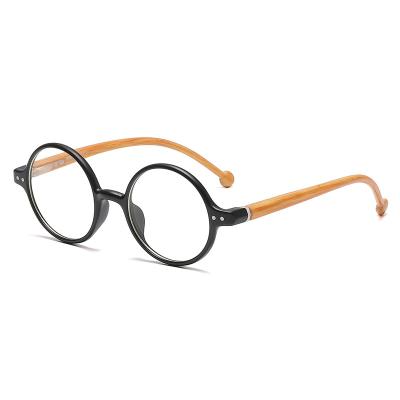 China Fashion Read Glasses New Arrive Classic Retro Round Wooden Blue Bamboo Plastic Anti Eyewear 5067 Ray Men Women Read Eyeglasses for sale