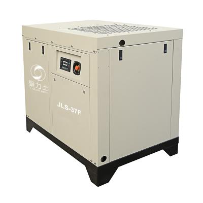 China Lubricated ready to ship 380 volt 50hz 125 cfm 37 kilowatt 50 hp 8 bar cheap rotary screw air compressor in stock for sale