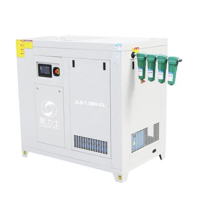 China Julux 7.5KW 10 HP Permanent Magnet Inverter Lubricated Rotary Screw Air Compressor with 120L Air Dryer and Air Tank for sale