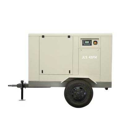 China Lubricated Cheap Mobile 37 Kw 240 Cfm Silent Screw Air Compressor for sale