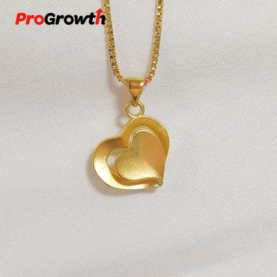 China Necklace With FASHIONABLE Gold Plated Imperial Heart Plain Pendant Matching PB100006TG for sale