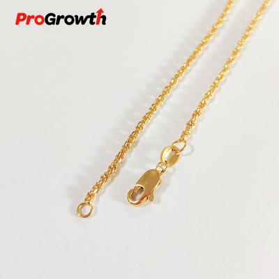 China Fashion Necklace Rope Chain Strand Chain Titanium Gold Plated Brass Jewelry Trendy Ornaments NB00008TG for sale