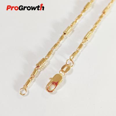 China FASHIONABLE Titanium Necklace BAMBOO Wick Chain Champagne Plated Brass Jewelry Trendy Ornaments NB00013WC for sale