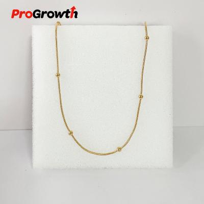 China Titanium Beaded SNAKE CLASSIC CHAIN ​​Necklace New Arrival Single Chain Gold Plated Brass NB00001TG for sale