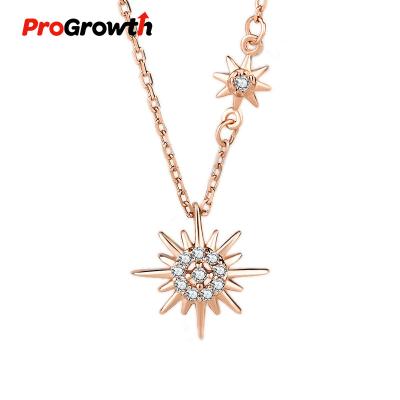 China FASHIONABLE S925 Sunflower Necklace Star Barb Silver Flash Diamond Light Luxury Clavicle Chain for sale